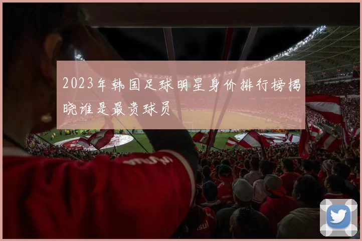 2023年韩国足球明星身价排行榜揭晓谁是最贵球员